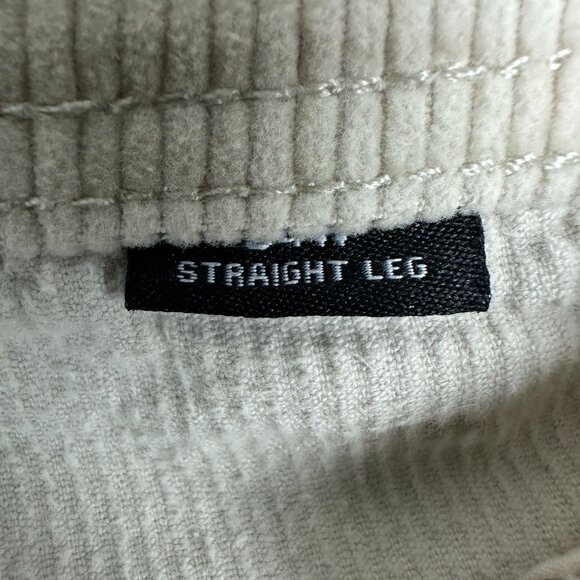 Reason Cargo Pants Mens 34 Beige Double Knee Straight Leg Corduroy Textured - Picture 3 of 16